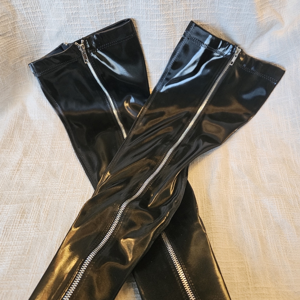 🧨Poster Girl by Dolls Kill Future Trippin' Thigh High Boots - Picture 3 of 15